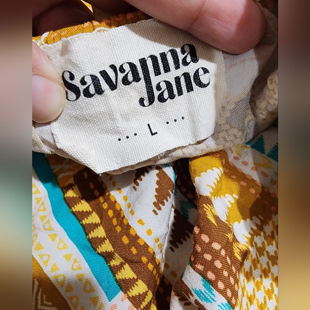 Savanna Jane Multicolor Patchwork Blouse - image 2